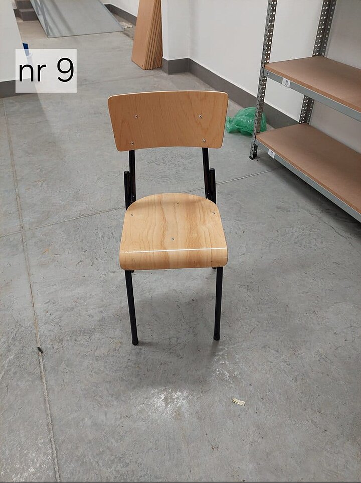 Krzesło drewniano-metalowe